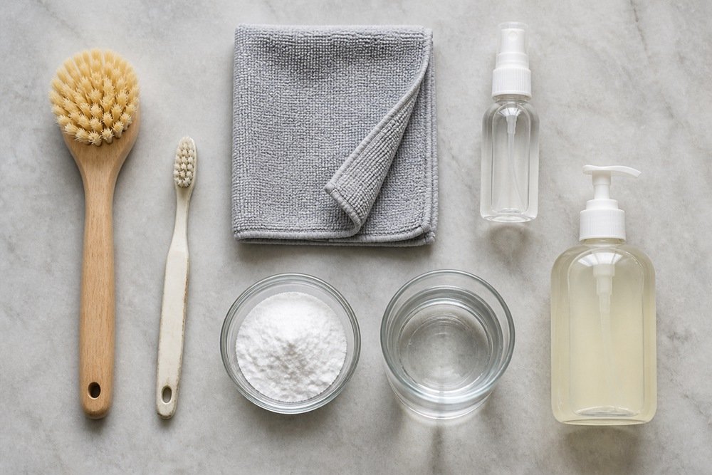 tools for cleaning a marble fountain