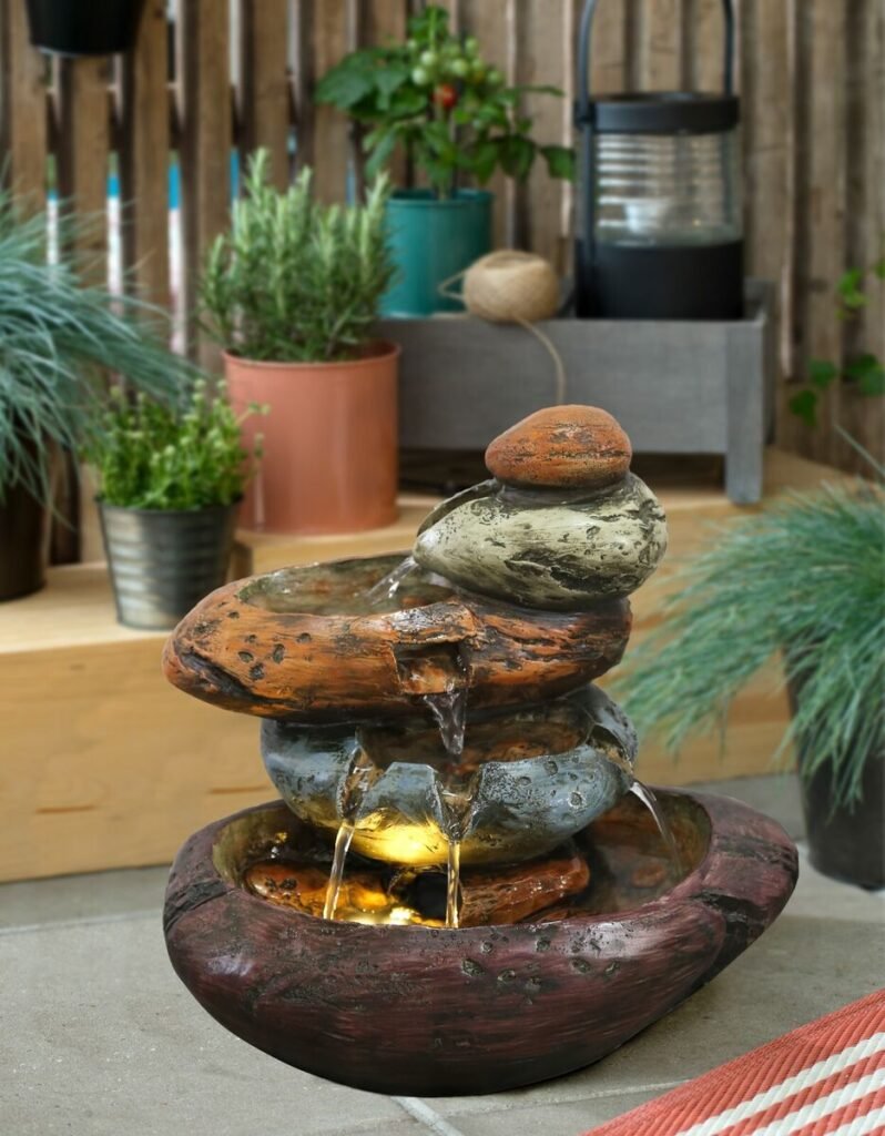 color stone water fountain