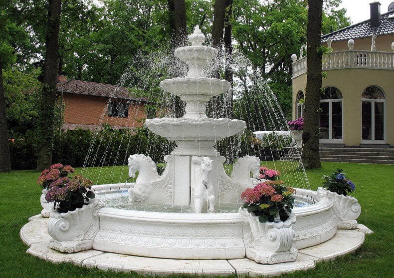 outdoor marble fountain