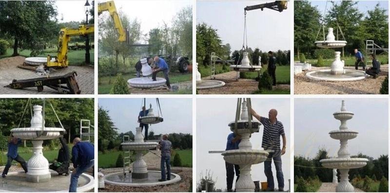 install the marble fountain