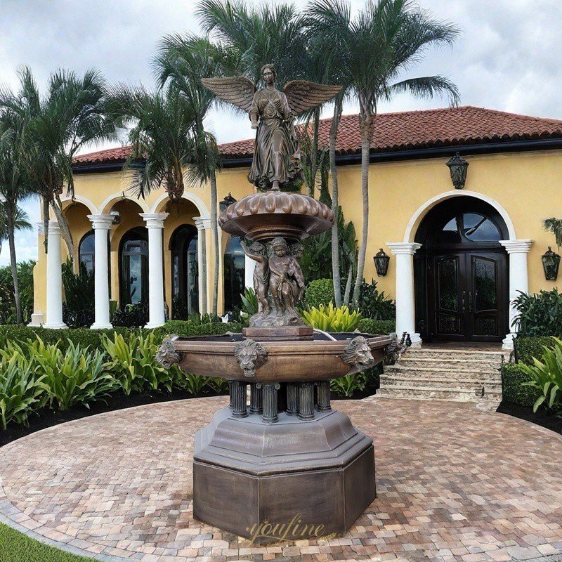 bronze bethesda fountain for yard decor