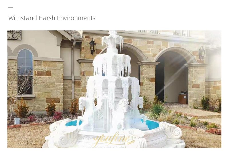durable marble horse fountain