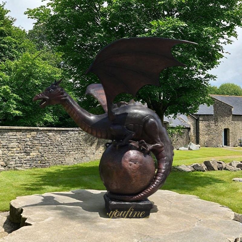 winged bronze dragon fountain