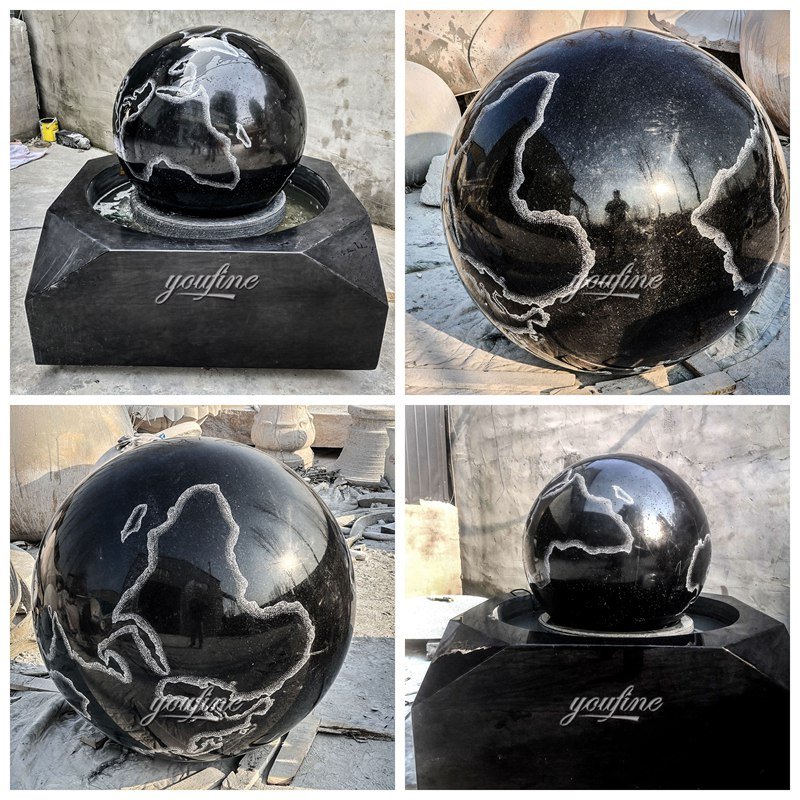 popular black marble ball fountain details