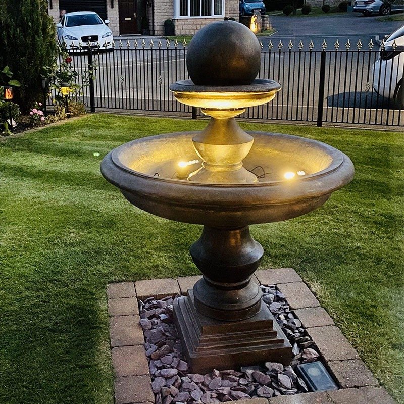 retro light marble ball fountain