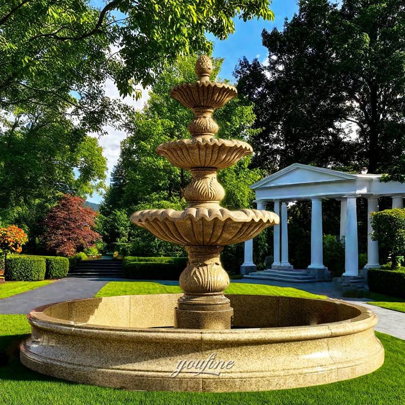 classic marble tiered fountain