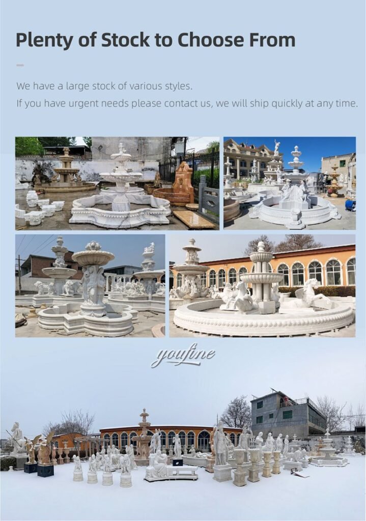many marble tiered fountain stocks