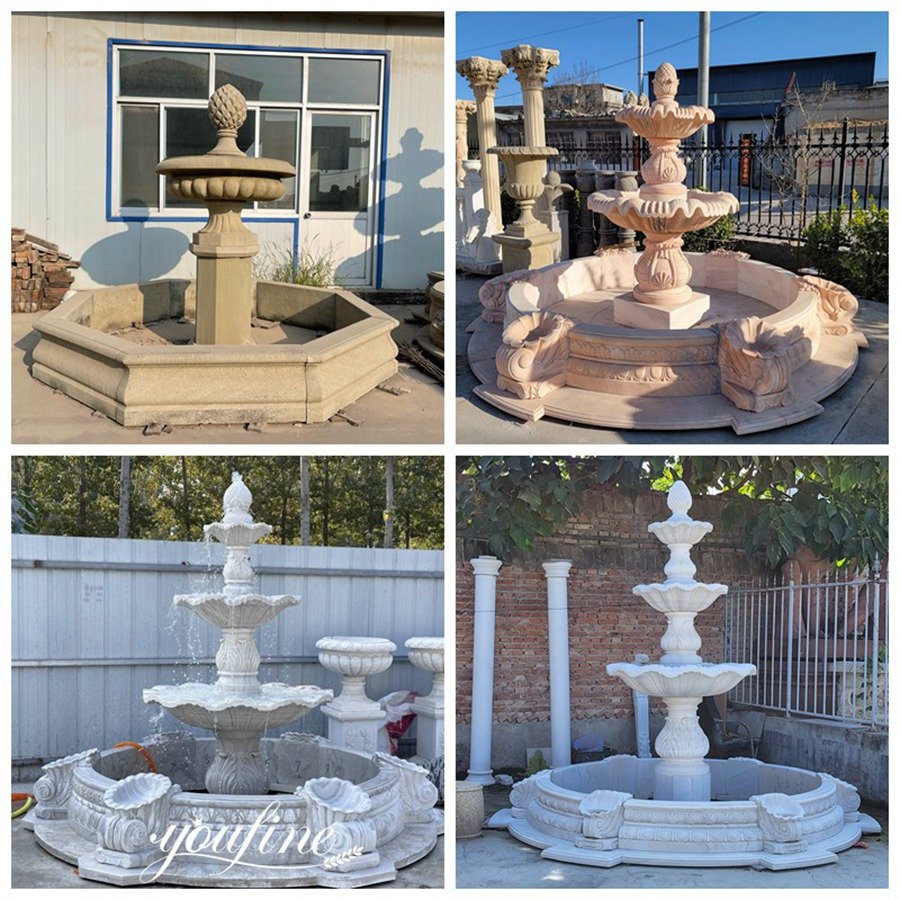 more marble pineapple water fountains