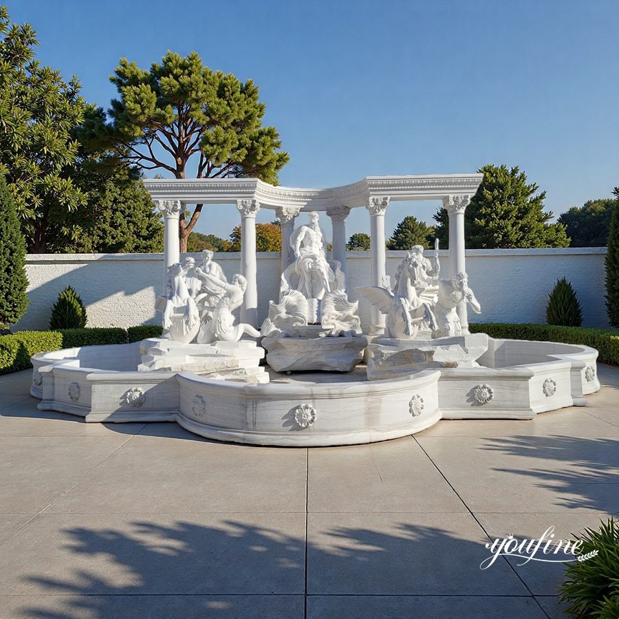 marble trevi fountain for large yard decor