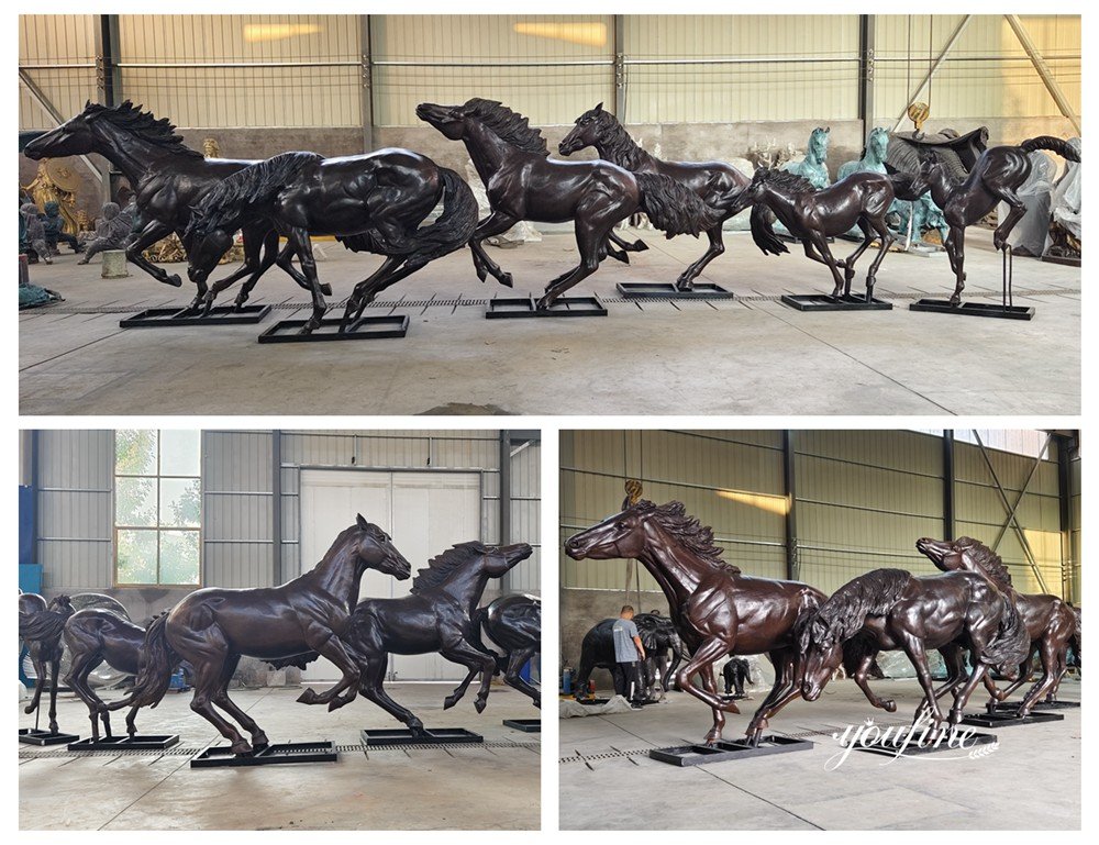 famous bronze las colinas horse fountain replica details
