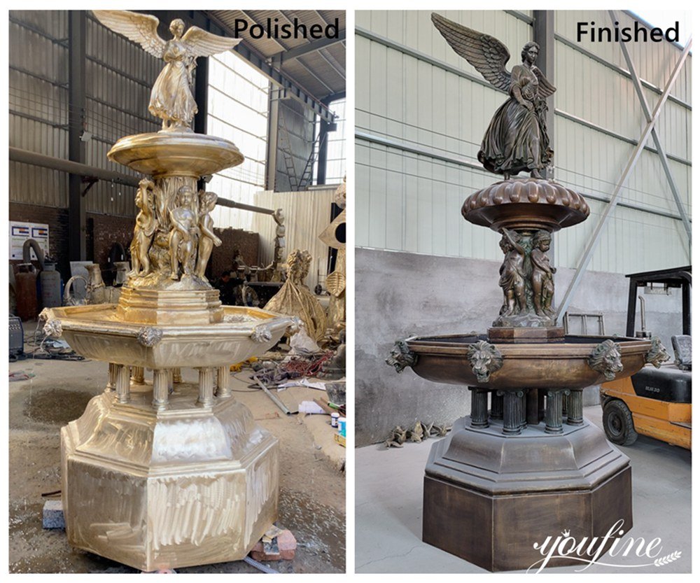 bronze bethesda statue fountain casting process