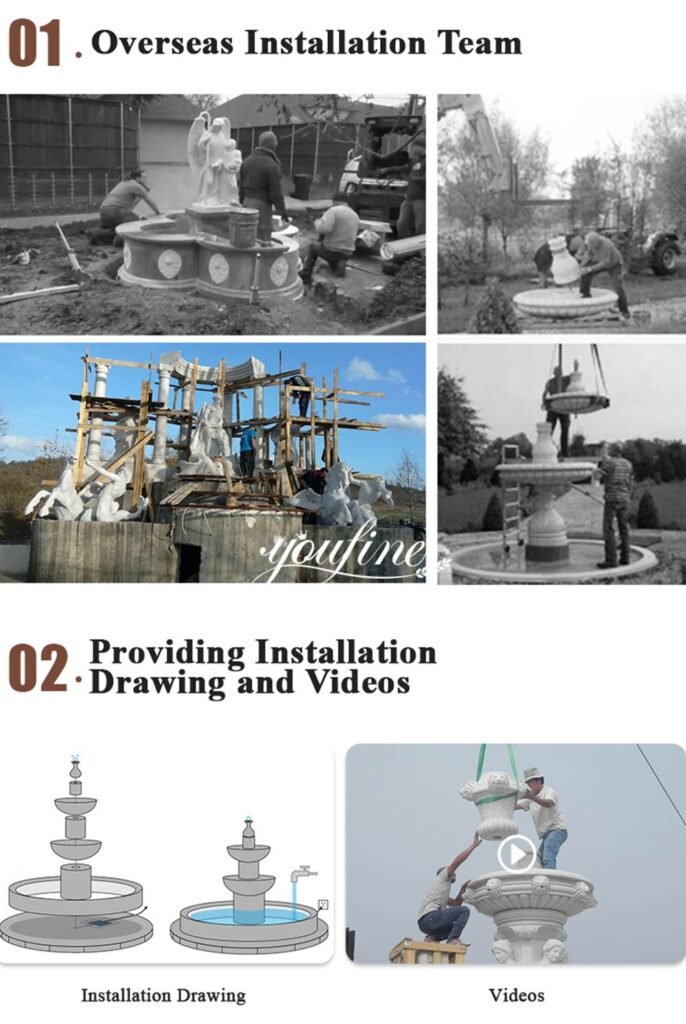 installation services for marble fountains