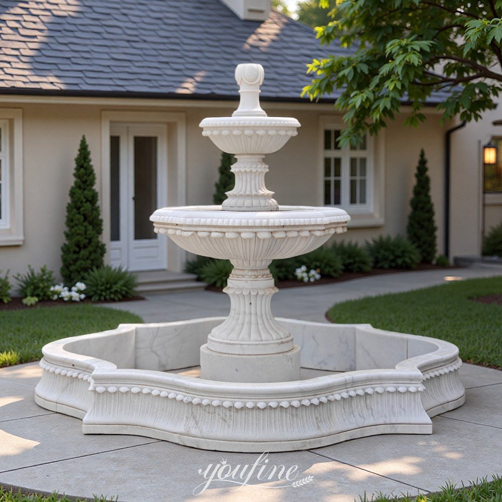 marble tiered fountain for garden decor