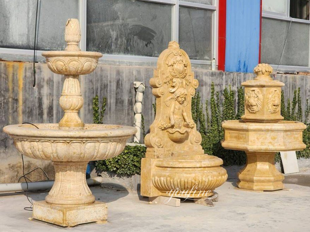 marble fountains in different sizes