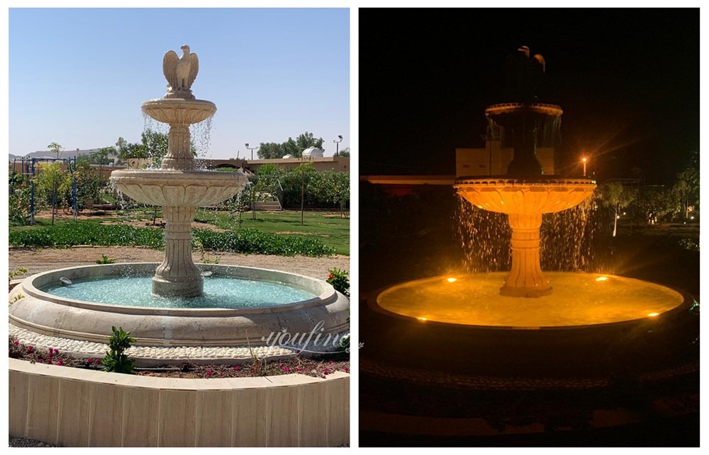 saudi arabia marble eagle water fountain feedback