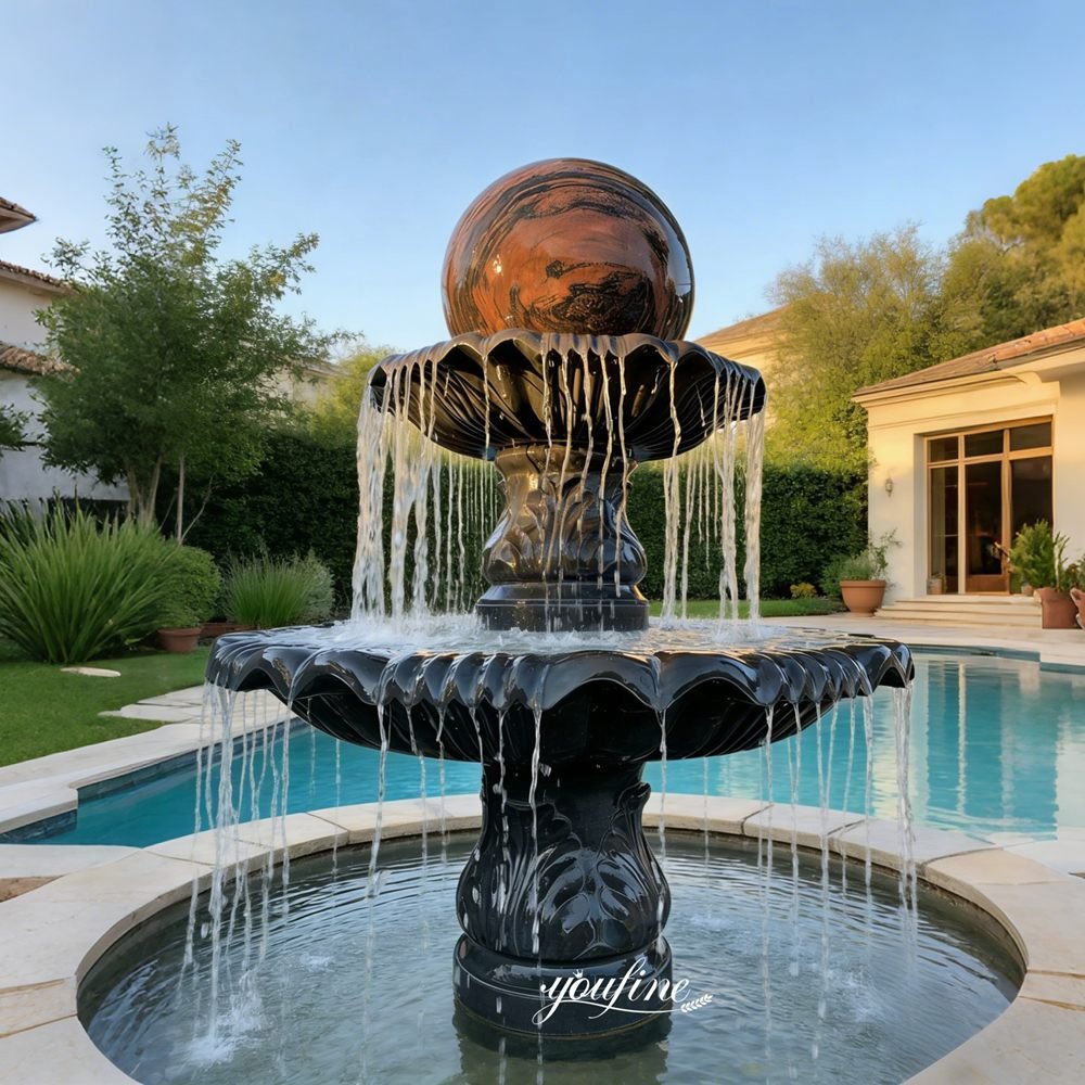 marble feng shui ball water fountain