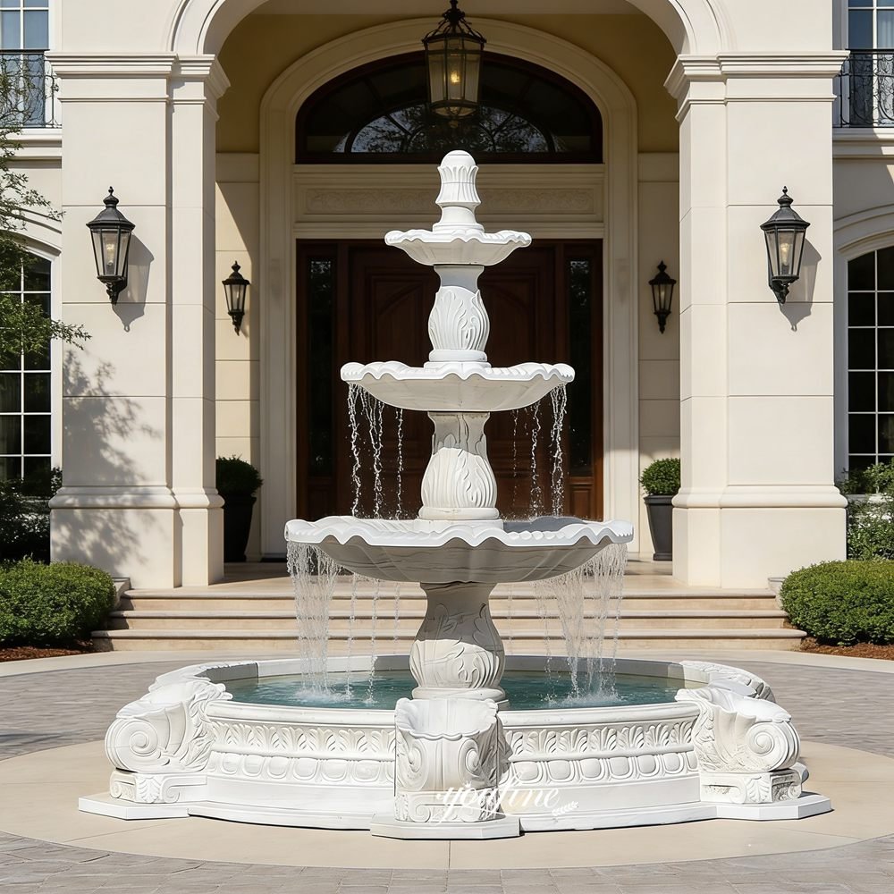 marble tiered feng shui water fountain