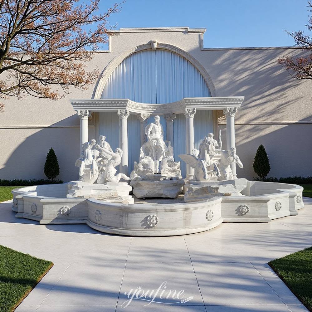 outdoor marble trevi wall fountain