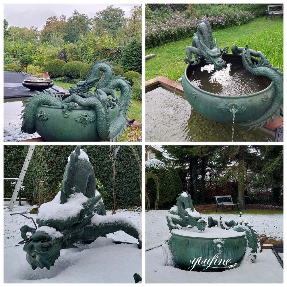 german bronze dragon jar fountain customer feedback