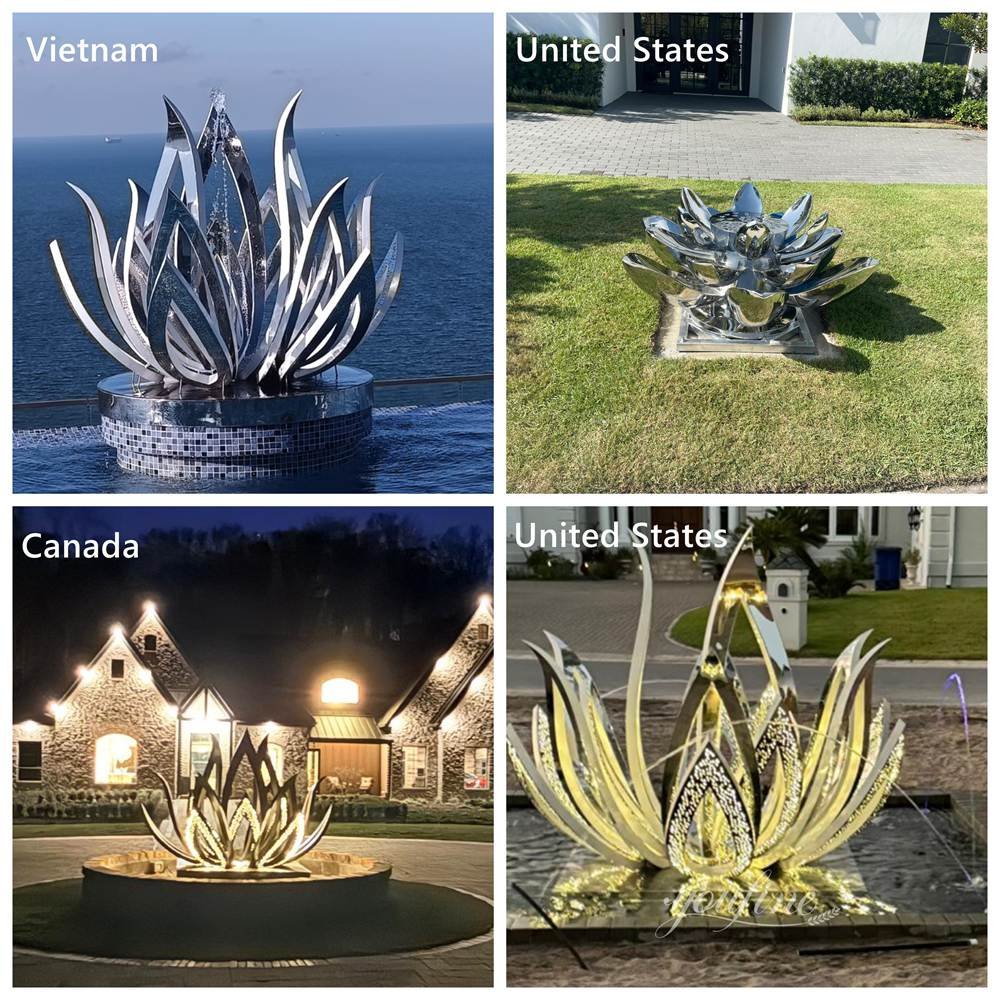 stainless steel lotus flower water fountains feedback from around the world