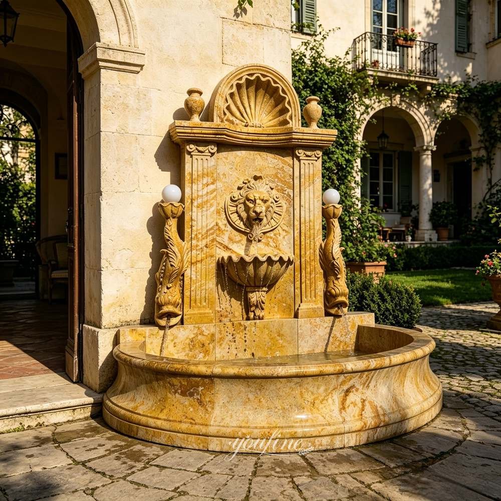 fine carved marble lion head fountain for yard