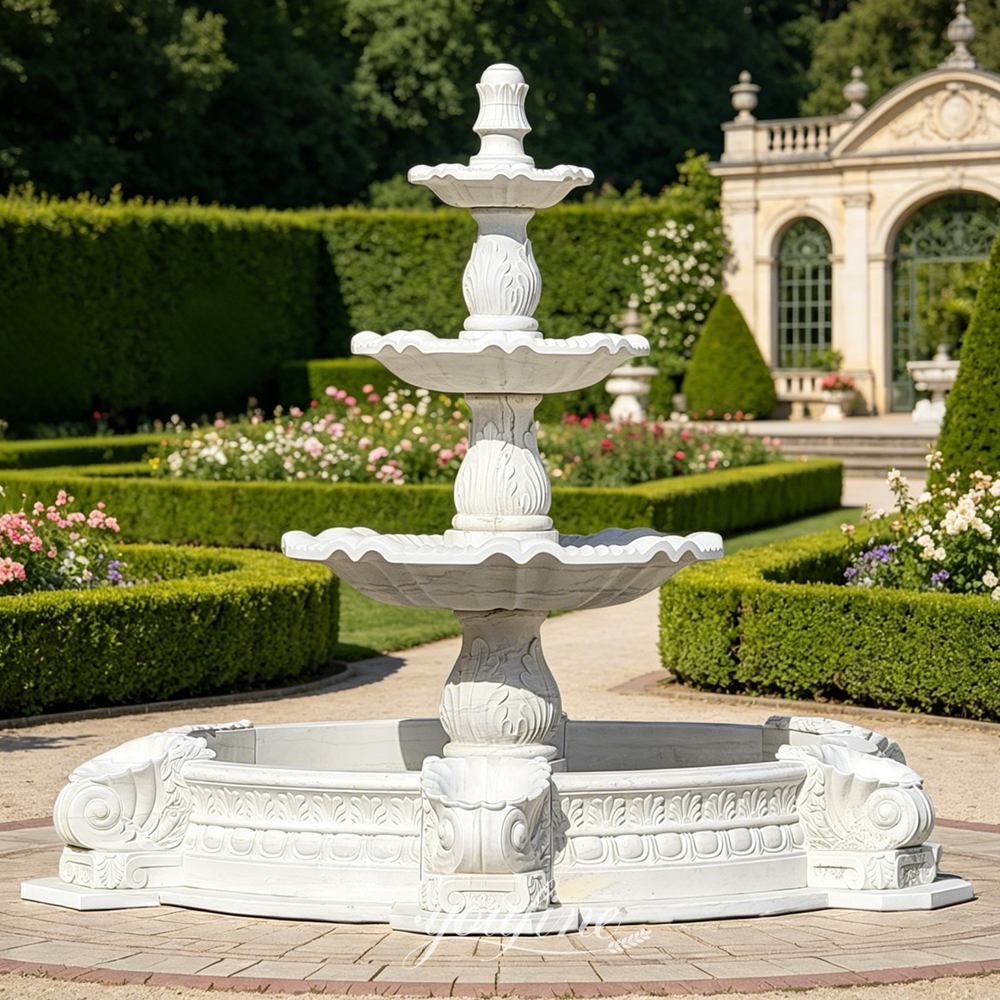 garden marble tiered fountain