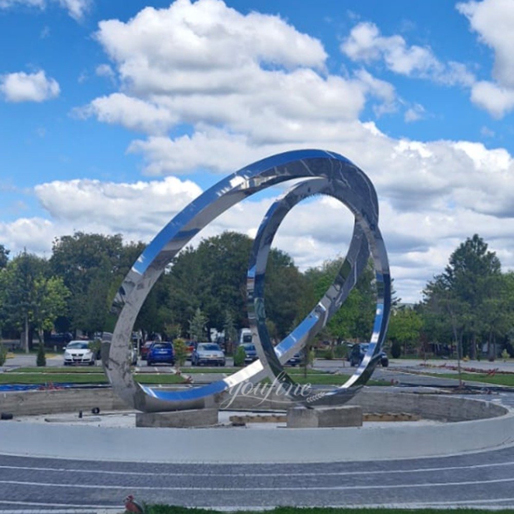 Kosovo large stainless steel circular ring fountain feedback