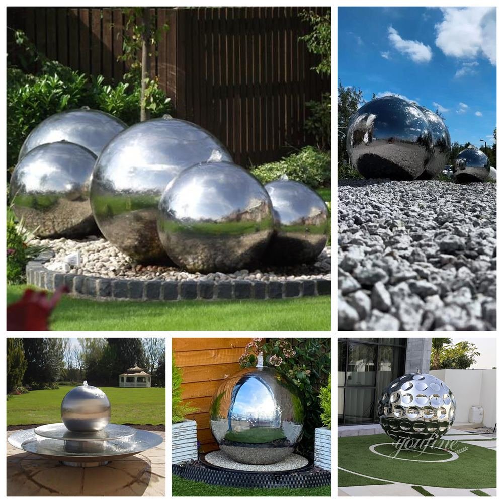 various stainless steel ball fountains applications