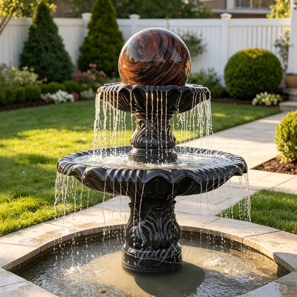 garden marble water ball fountain