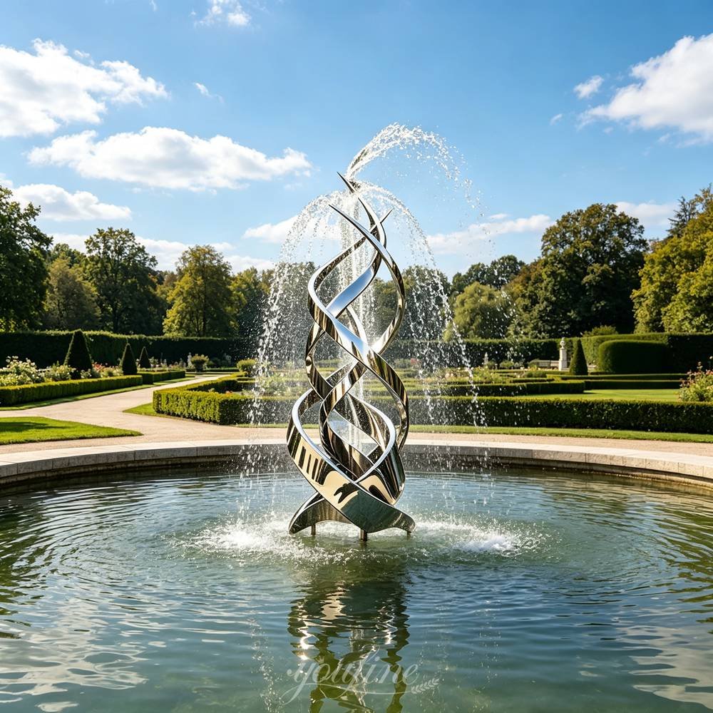 stainless steel aquatic grass fountain for outdoor decor