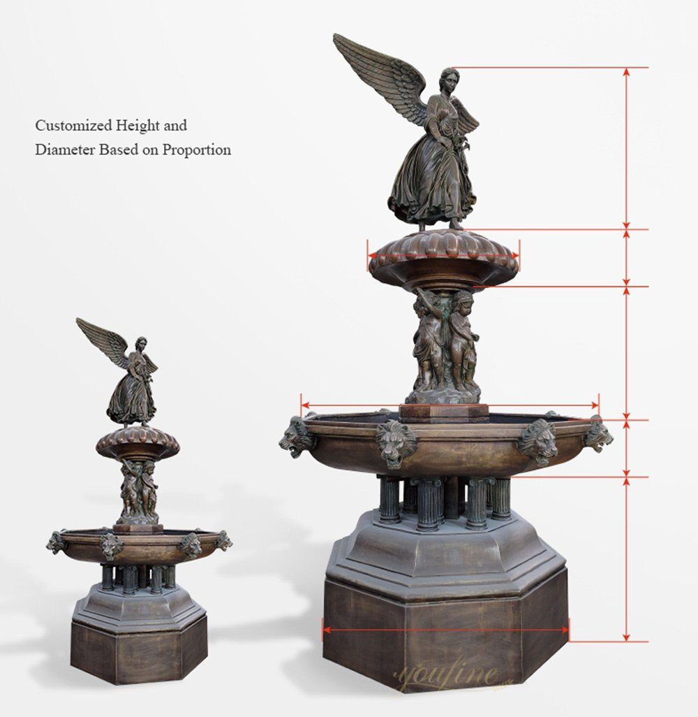 bronze fountains in various sizes