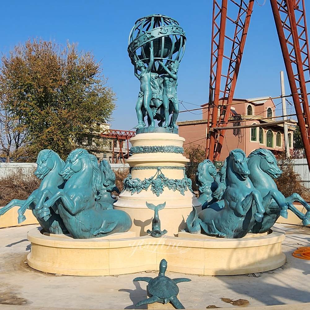 Completed bronze fountain