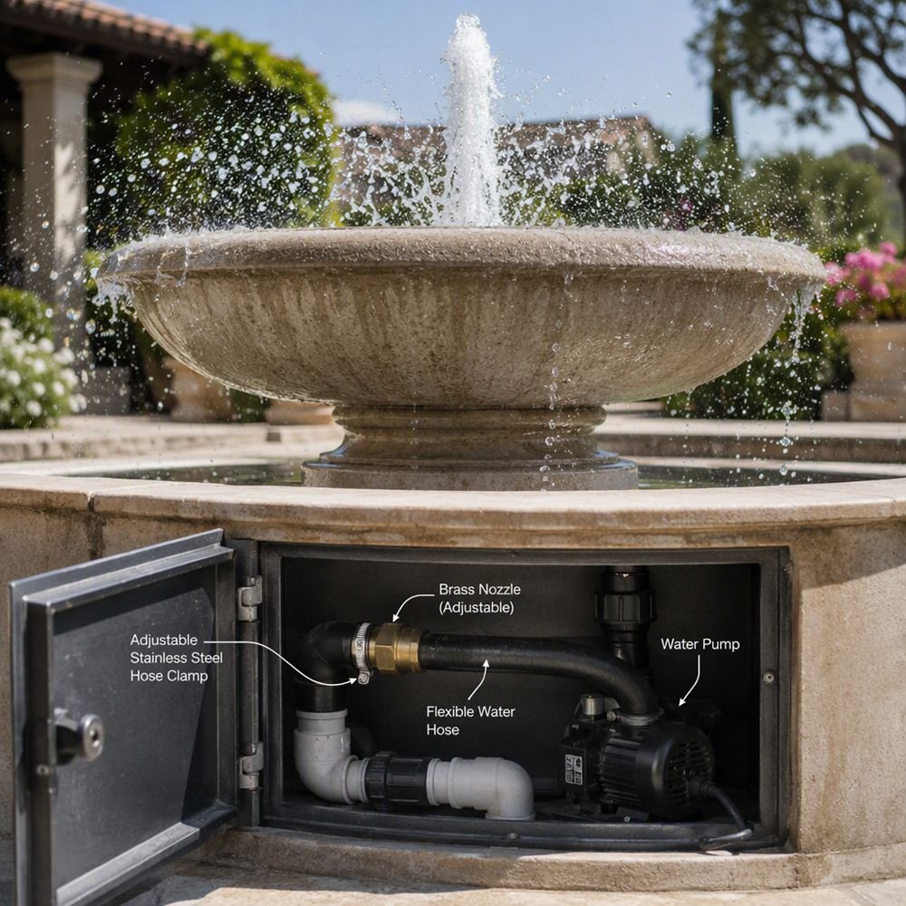 fountain with splashing water