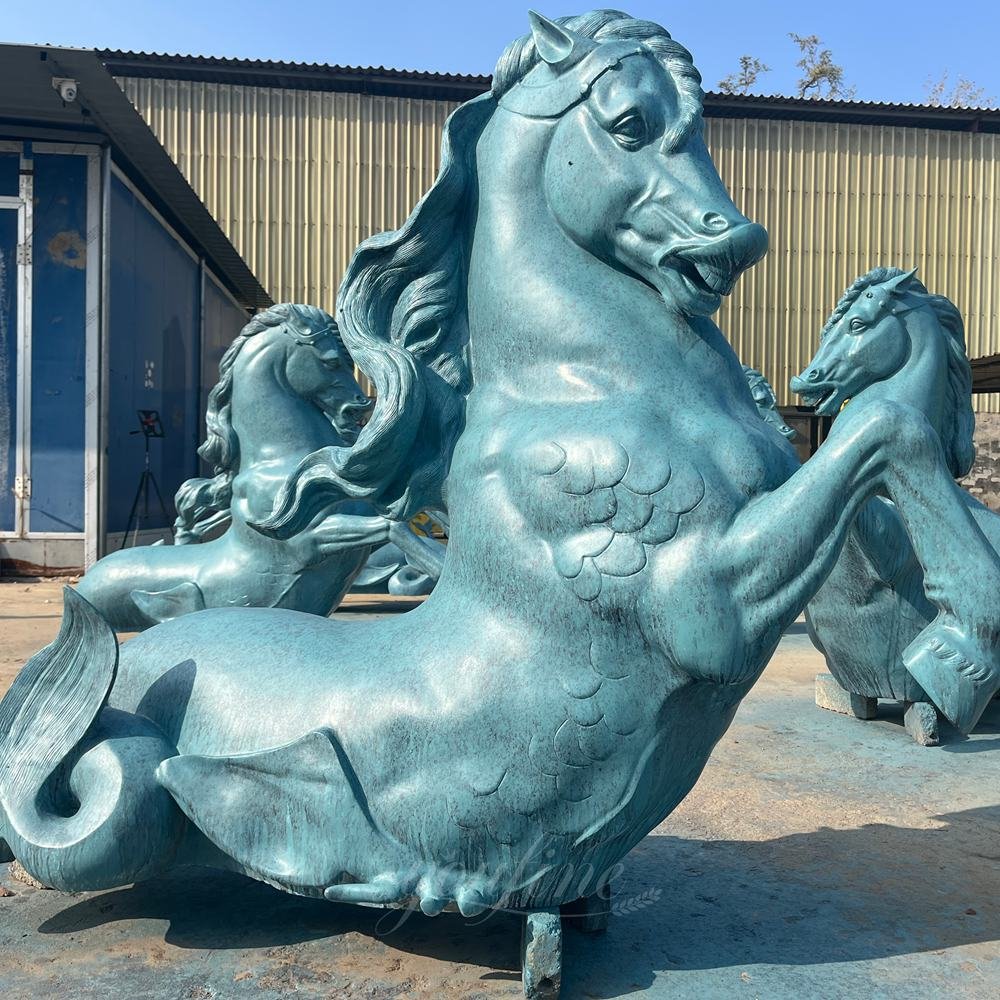 Patinated bronze fountain