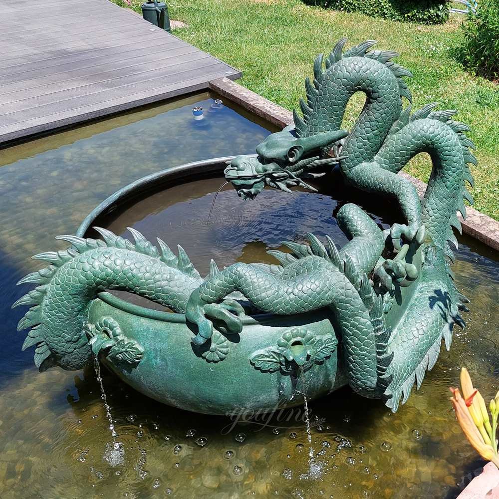 US courtyard bronze dragon fountain customer feedback