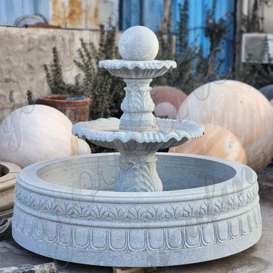 Garden Granite Fountain with Rotating Ball