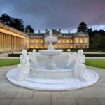 Hand carved marble angel fountain