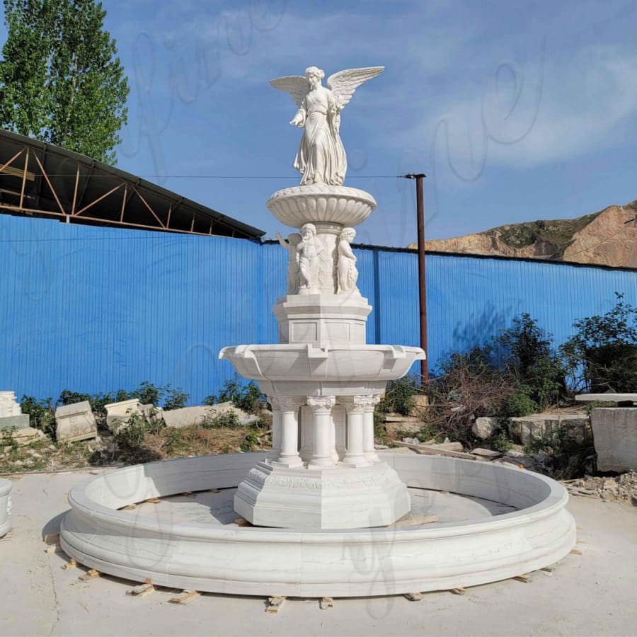 large marble angel fountain