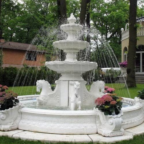 marble horse fountain