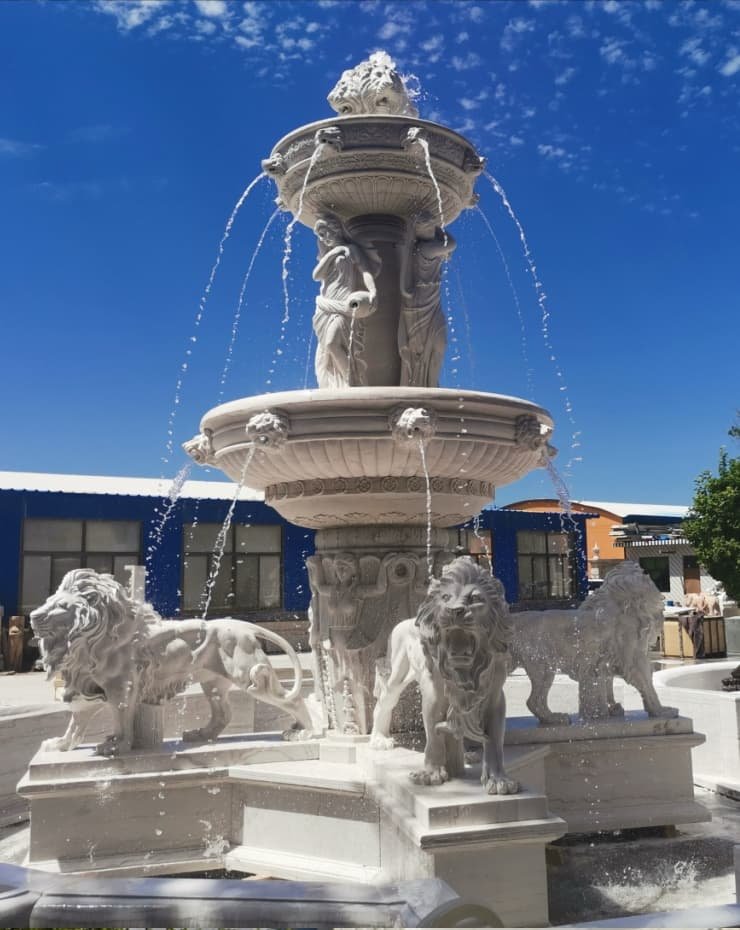 marble lion fountain for sale