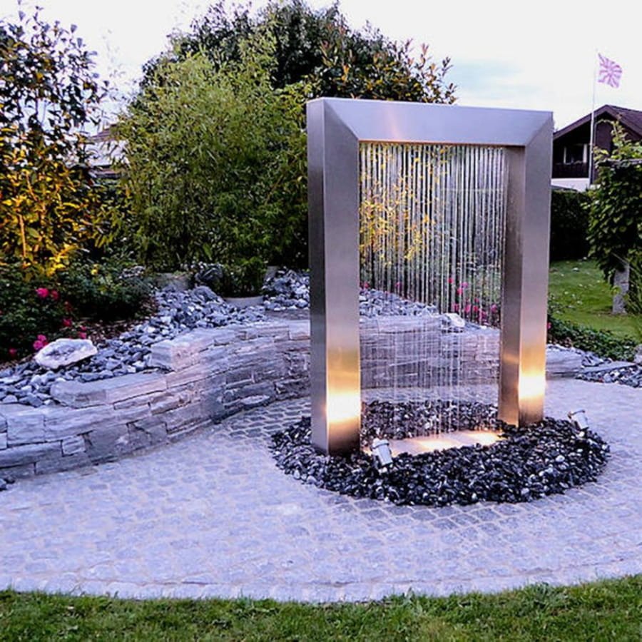 Modern Metal Water Fountains Outdoor Hotel Garden Decor