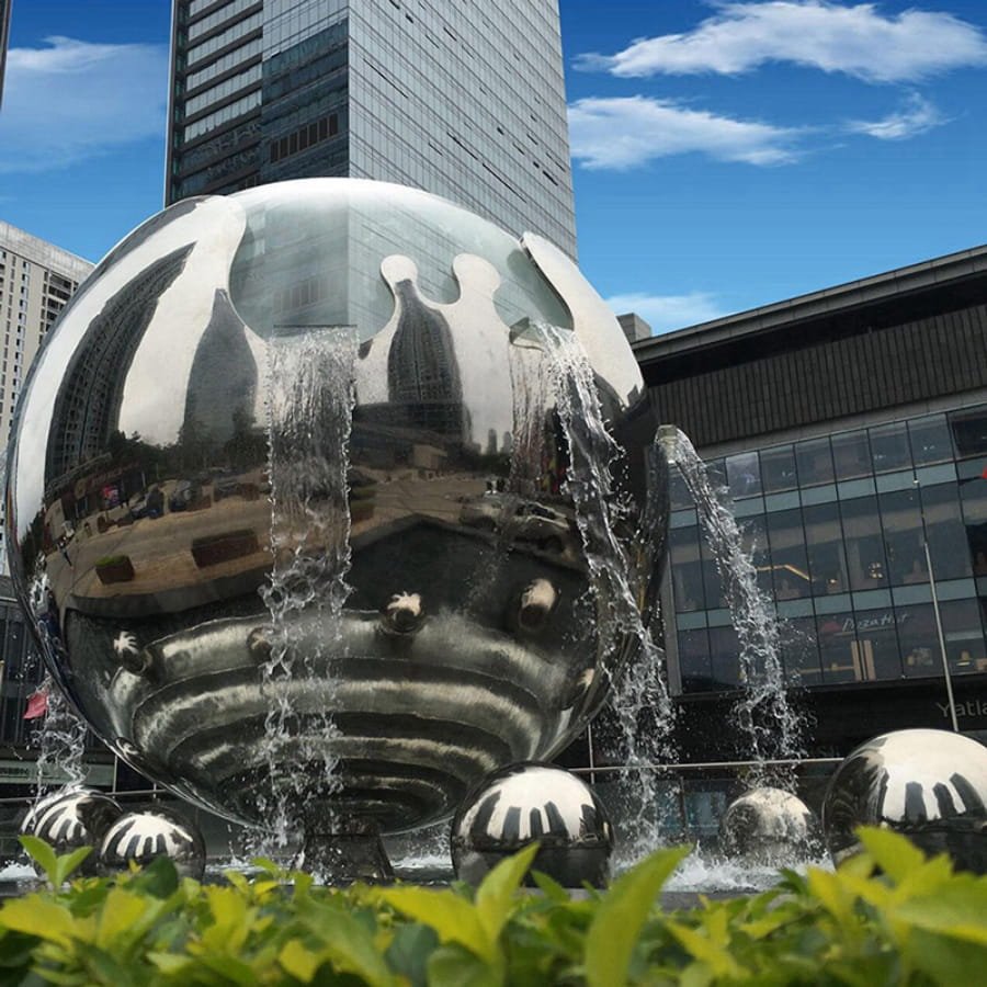 Large Outdoor Round Sphere Water Fountain