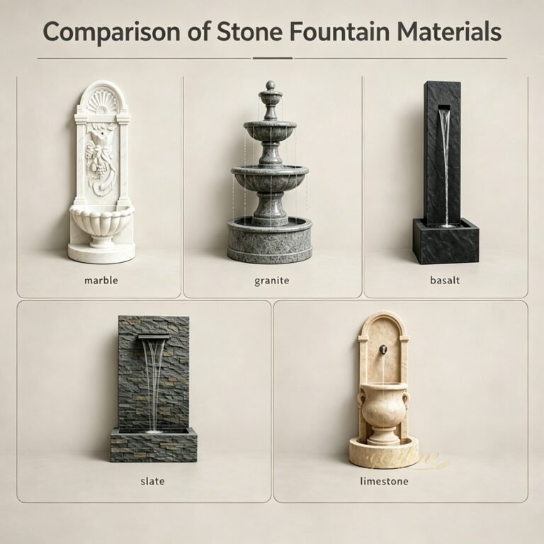 comparison of stone fountain materials