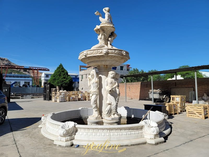 Marble statuary fountain