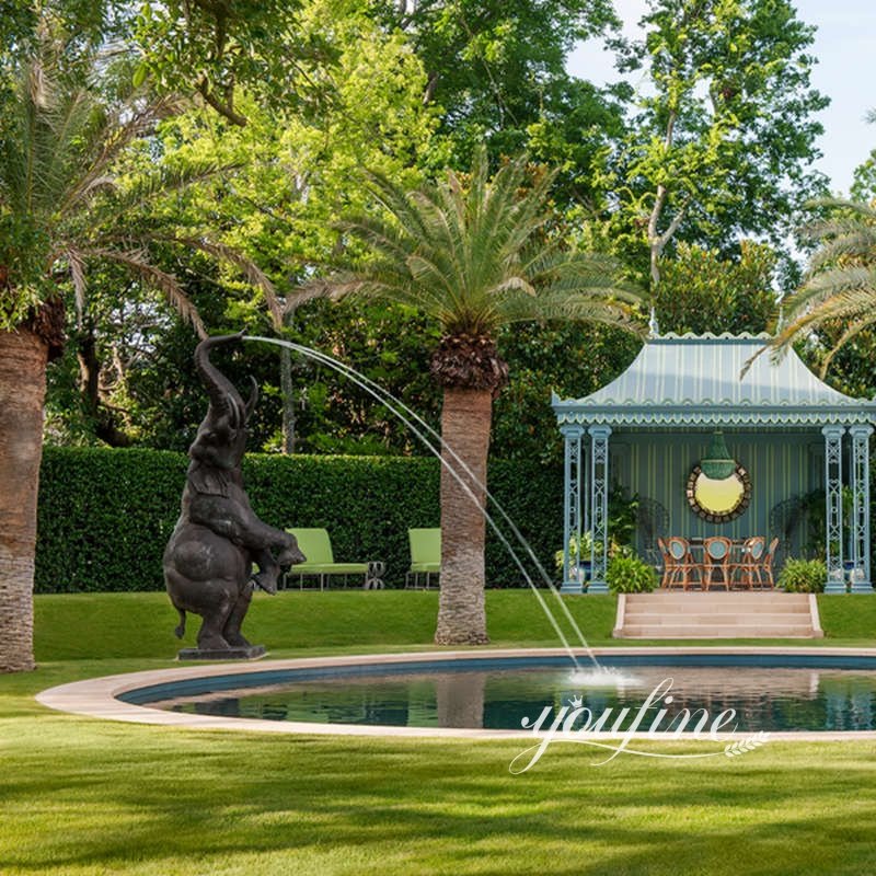 Life Size Bronze Elephant Fountain