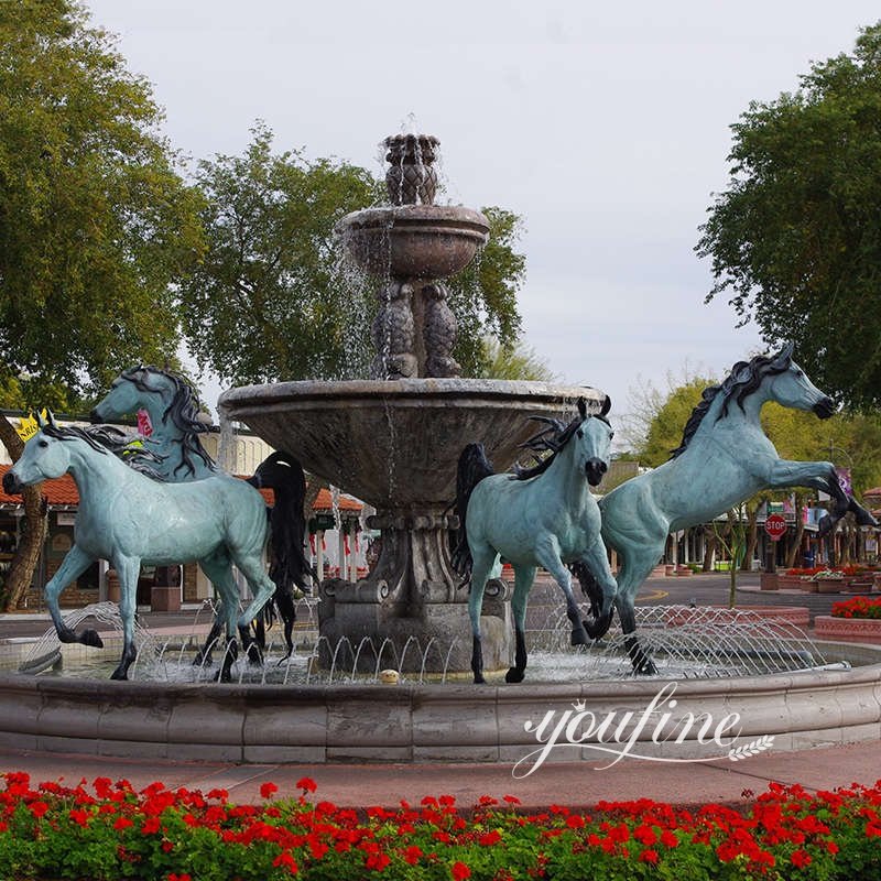 Landscaping Bronze Horse Statue Fountain