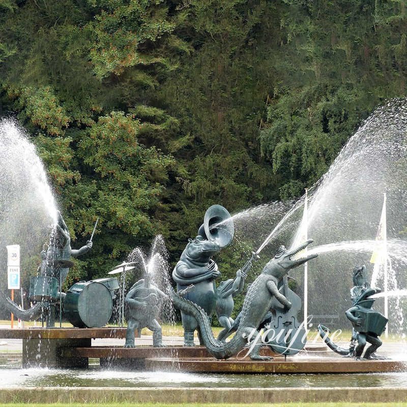 Outdoor Bronze Animal Band Fountain