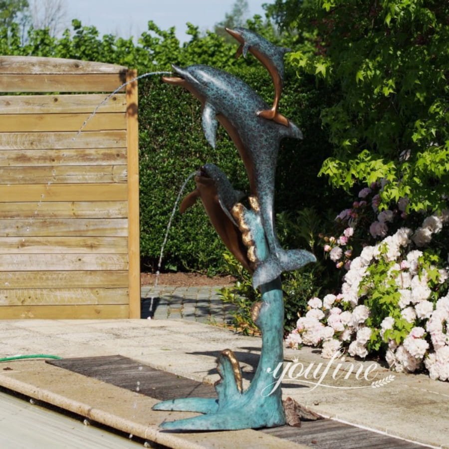 Classical Three Dolphin Bronze Fountain for Garden