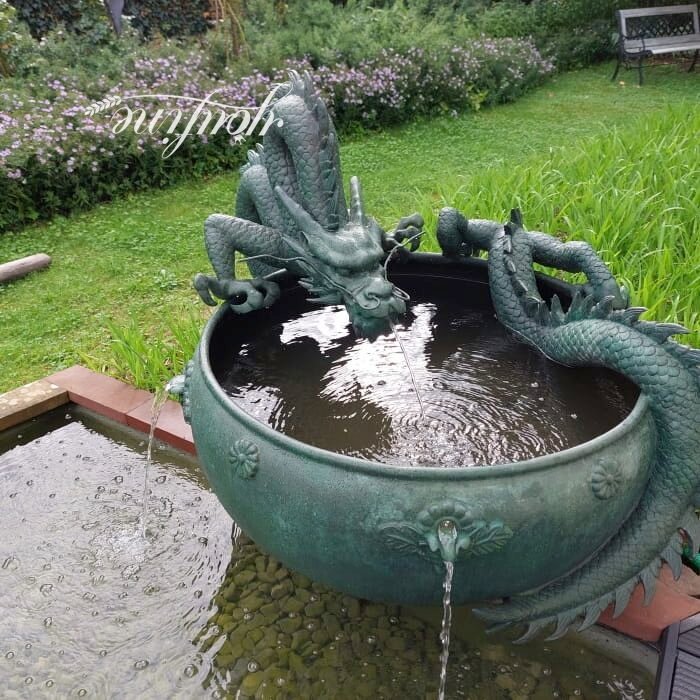 large bronze fountain