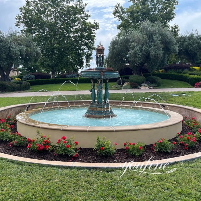 large bronze female statue fountain feedback from Cayman customer